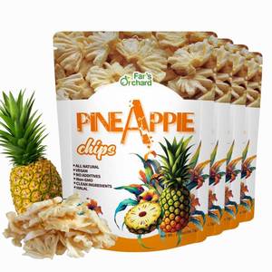 lot 2253 image: Far�sOrchard PineappleChips � 4Pack (2oz Resealable Bags), Sweet and Tangy Crunchy Fruit Snack, Vegan, Non GMO, No Additives