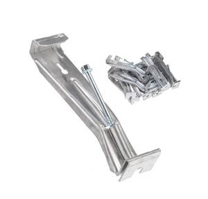 lot 2260 image: Plutreas 5 inch Gutter Hangers, Heavy Duty Aluminum Hidden Rain Gutter Brackets Fastener with Pre-Inserted Screw (40 Pack)