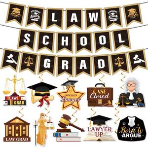 lot 2278 image: Law School Graduation Decorations 2026, Law School Grad Banner Hanging Swirls Class of 2026 Decorations for Lawyer Graduation Party Supplies
