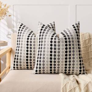 lot 2290 image: KINDREX Boho Throw Pillow Covers 20x20 Set of 2, Khaki Geometric Polka Dots Decorative Pillowcases for Couch, Sofa, Bed and Living Room, Neutral Textured Accent Home Decor