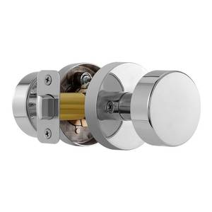 lot 2322 image: naubea Passage Door Knobs Interior, Polished Chrome Door Knob for Closet, Modern Round Passage Door Handles for Hallway