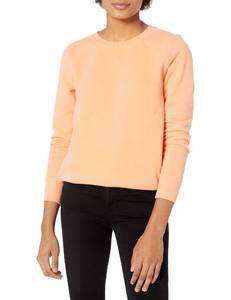 lot 2406 image: Amazon Essentials Womenfts Fleece Crewneck Long Sleeve Pullover Sweatshirt (Available in Plus Size), Melon Orange, Small