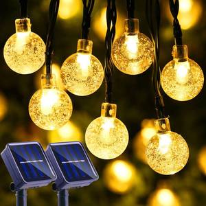 lot 2414 image: LYHOPE Solar String Lights Outdoor, 2 Pack Total 71ft 120 LED Solar Patio Lights Waterproof, 8 Modes Solar Outdoor Lights Globe Lights for Garden Yard Patio Gazebo Decorations (Warm White)