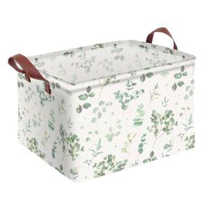 lot 2428 image: AmazerPad Sage Green Storage Basket Waterproof Canvas Toy Storage Bin Home Decor Collapsible Outdoor Basket with Leather Handles Sage Green Blanket Baskets For Closets,Bedrooms,Gifts Baskets