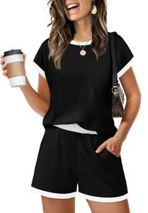 lot 2434 image: WIHOLL Matching Sets Women Clothing 2 Two Piece Sets for Women Lounge Short Sets Beach Vacation Clothes Summer Spring Clothes Loungewear Cruise Outfits Resort Wear 2026 Plus Size Petite Black S