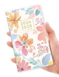 lot 2438 image: SUNEE Pocket Calendar May 2026 to June 2028 - Two Year Monthly Planner Small Calendar 3.5in x 6in Organizer for Daily and Yearly Schedule - Compact Agenda Notebook for School, Work, Women, Colorful Floral