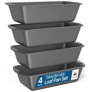 lot 3178 image: BAKKENMASTER Bakken- Swiss Loaf Pan Set 4-Piece - Deluxe Nonstick Carbon Steel Bakeware for Perfect Bread and Cakes � Dishwasher Safe, Premium Pans for Home Baking
