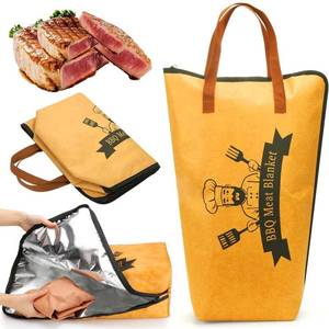 lot 4251 image: JBSZTH BBQ Blanket for Resting Meat  Insulated Thermal Meat Resting Bag for Brisket, Steak, Turkey  Lock in Juices and Heat for Tender Results  Large 21 inch Cooking Tool for Grill and Oven