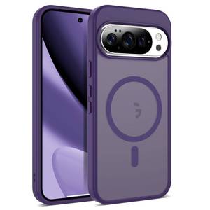 lot 4295 image: XIEWE Compatible with Google Pixel 10 Case and Google Pixel 10 Pro Case with Magnetic Compatible with Mag-Safe Slim Translucent Matte Phone Cases with Anti-Fingerprint Tech, Purple