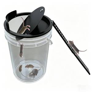 lot 4318 image: Bucket Lid Mouse Trap Metal 5 Gallon Bucket lid,Strong Metal Material That Cannot be Bitten, auto Reset, (Black)