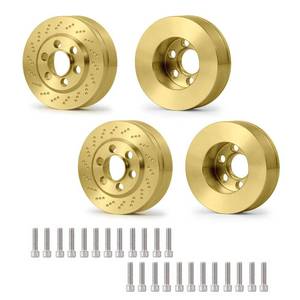 lot 4326 image: MORLORDY 4PCS RC Brass 2.2 Beadlock Wheels Weights for 110 Scale SCX10 D90 Wraith 90048 90018 RR10 RC Wheel Weights Accessories