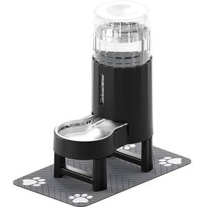 lot 5022 image: CZPET Elevated Dog Water Bowl Dispenser 8L with Mat for Large Dogs,Tall Raised Pet Waterer Stand,Relieve Neck Pressure,Large Capacity and Drinking Area Noise-Free for Pets (8LStandMat,Black)
