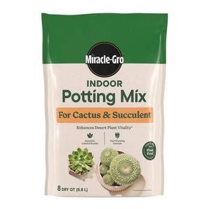 lot 5971 image: Miracle-Gro Indoor Potting Mix for Cactus and Succulent  Fast-Draining Formula  8 qt.