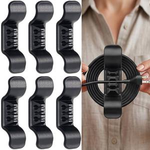 lot 6144 image: Cord Organizer for Appliance Stick On- Kitchen Appliances Cord Winder, Convenient Cord Wrapper for Mixer, Air Fryers, Juicers, Coffee Machines, Blender, Air Fryers, Black 6Packs