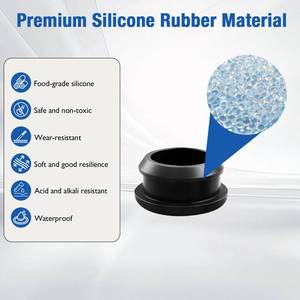 lot 6145 image: BOPOREAE 4 Pcs 50.6 mm Silicone Rubber Plugs Snap in Locking Hole Plugs for 2in Round Holes, Longer and Thicker Rubber Stoppers, Tube Pipe End Caps Bathtub Jet Covers, Waterproof Sealing Plugs, White