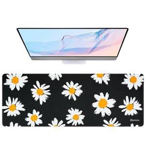 lot 6168 image: RAINYEAR Large Gaming Mouse Pad(31.5 x 11.8 Inch), Computer Mousepad with Anti-Slip Rubber Base, Smooth Large Keyboard Mouse Pad Mat for Gamer, Office, Home, Black Daisy