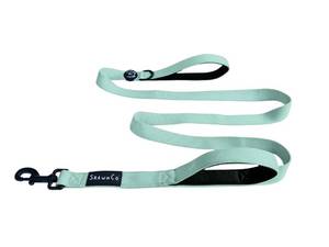 lot 6172 image: ShawnCo Dream Walk Dog Leash- Premium, Nylon Pet Leash with Soft Neoprene Handle for Small, Medium and Large Dogs (Seafoam, ML 6FT w 2 Handles)
