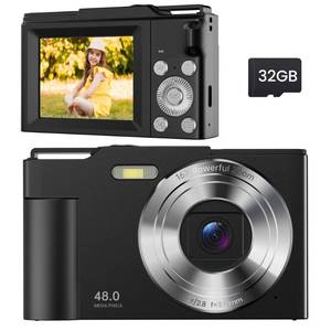lot 6200 image: Digital Camera for Kids Black Camera for Teens - Christmas Birthday Gifts for Boys Girls 8-10 - Toys for Girls 8-13 - Compact Camera for 6 7 8 9 10 Years Old- Toys for Kid Children Toddler