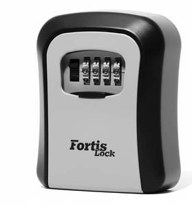 lot 6206 image: Fortis Lock Box for Keys with Code, Wall Mount Combination Key Lock Box, 4-Digit Resettable, Weather-Resistant Outdoor Metal Lockbox, Large Capacity Key Safe