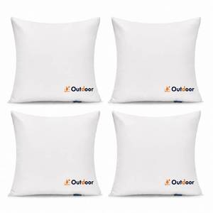 lot 11801 image: MIULEE Set of 4 Decorative Outdoor Pillows with Printed Pattern 18x18 Waterproof Throw Pillow Inserts with 90GSM Cover, Water Resistant Garden Cushion with Visible Print Design for Patio and Balcony (Used)
