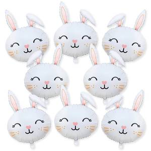 lot 12346 image: 8 PCS Bunny Easter Balloons Rabbit Head Foil Balloons for Easter Party Decorations Bunny Birthday Decorations Spring Holiday Festivals