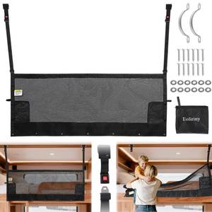 lot 12364 image: 46in x 18in Campers and RV and Bunk Bed Safety Net with Quick Release Seat Belt Buckles,Adjustable Bunk Bed Netting for Family Travel, Motorhome, Trailer, Fifth Wheels RV Bedding Accessories Mesh Barrier