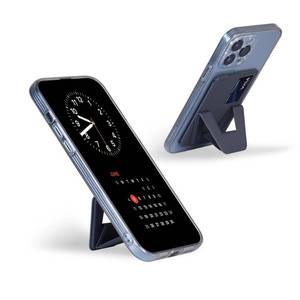 lot 14384 image: TIWLAIKE Adhesive Phone Stand, Lightweight Card Design, Grey and Brown, 3-in-1 Functionality (Grey)