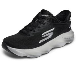 lot 19627 image: Skechers Menfts Aero Burst Hands Free Slip-Ins Running Shoe, BlackWhite, 10.5