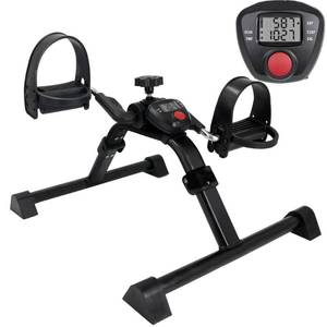 lot 19632 image: Vaunn Under Desk Bike Pedal Exerciser Ergometer with LCD Display � Mini Pedal Exerciser for Arm and Leg Workout, Folding Desk Cycle for Home Office, Physical Therapy and Low Impact Cardio