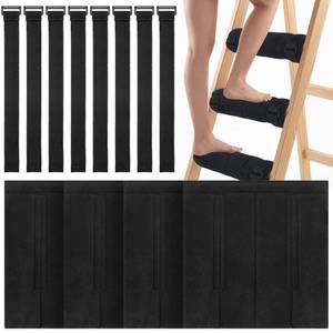 lot 19637 image: Klyyo Clyro 4 Pcs Dorm Bunk Bed Ladder Foot Support College Dorm Bunk Bed Step Pad with 8 Adjustable Hook and Loop Straps Beds Step Foot Covers Ladder Pads for College Loft Steps