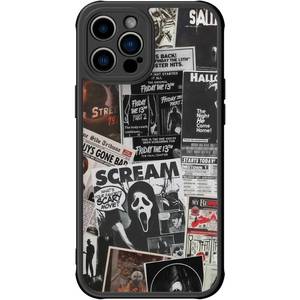 lot 20257 image: DEENAKIN for iPhone 12 Pro Max Case Cute,Aesthetic Floral Hard Shell,Compatible with Magsafe,Trendy Unique Cool Retro Western Coquette Protective Slim Phone Cover for Women Girls,Scream
