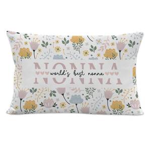 lot 20264 image: LRyeisahh Nonna Gifts Throw Pillow Covers, Christmas Birthday Gifts for Grandma, Worldfts Best Nonna Floral Decorative Pillowcases Cushion Cases for Living Room Bedroom Decor, 12x20 Pillow Covers