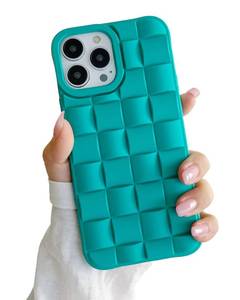 lot 20266 image: Ginkgonut Compatible with iPhone 14 Pro Case for WomenGirls, Cute 3D Laid Desgin Soft Silicone Shockproof Raised Bumper Corners Case for iPhone 14 Pro Teal