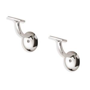 lot 20273 image: ZAUYX 2 Pack 3 Inch Polished Nickel Handrail Stair Brackets Stair Heavy Duty Stair Brackets Support Handrail Brackets for Stairways