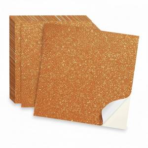 lot 20279 image: Dunzoom 25 Pcs Glitter Graduation Cardstock Paper Self Adhesive Graduate Grad Cap Decorations 9.8x9.8 Inch 250gsm Thick Pastel Sparkly Card Stock Construction Paper for Cap Topper DIY Hat(Orange)