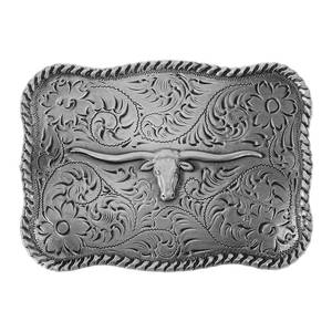 lot 20285 image: Dimioaoa Western Cowboy Belt Buckle Vintage Longhorn 1.5 Inch Belt Buckle Replaceable Buckles for Men Women Leather Belts