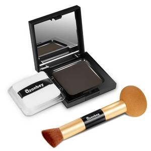 lot 20290 image: Hairline Powder for Thinning Hair and Gray Roots � Water and Sweat Resistant Root Touch Up Hair Color Concealer for Hair Loss, Hair Filler for Women and Men, with Brush (Dark Brown)