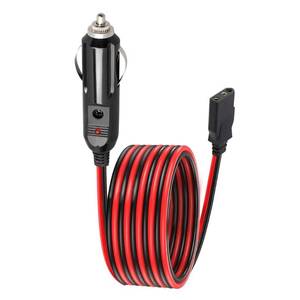 lot 20354 image: CB Radio Power Cord with Cigarette Lighter Plug, 3-Pin 2-Wire Fused Cable, 16AWG Heavy-Duty Copper Wire 59 Inch, Compatible with Cobra Galaxy Midland � CB Radio Accessories 