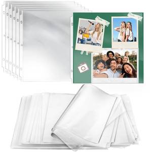 lot 20362 image: LJLGSZY Scrapbook Refill Pages 12x12Inch, 100 Pack, Scrapbook Page Protectors Protective Sleeves, Fits 3 Ring Scrapbook Binders and 12x12 Photo Albums, Heavyweight
