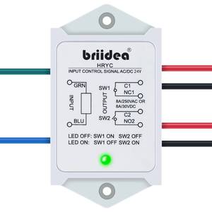 lot 20383 image: DPST 1NO 1NC 8Amp Power Relay Module, Briidea 24V ACDC Power Relay Control Voltage, White