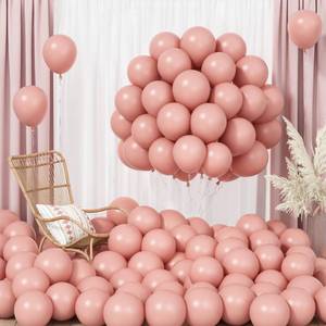 lot 20399 image: Retro Pink Balloons, 100 Packs 5 Inch Dusty Pink Latex Balloons, Small Blush Pink Party Balloon, Boho Pink Helium Balloons for Boho Girls Women Birthday Baby Shower Wedding Bridal Party Decoration