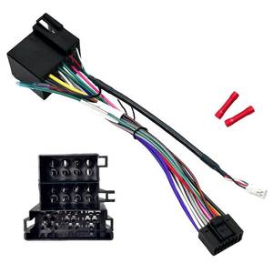 lot 20400 image: 16Pin ISO Aftermarket Radio Harness Adapter for Hyundai 2008-2012 KIA 2009-2013 with 4Pin Adapter, 16Pin Android Car Stereo Wiring Harness with SWC Reverse Cable for Santa Fe Sonata Soul Rio Optima