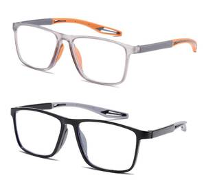 lot 20402 image: JOON-joon Reading Glasses Men 2 Pairs Sports Style Comfortable and Flexible Blue Light Blocking Readers for Men2.5