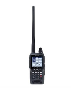 lot 1380 image: Yaesu FTA-450L Air Band Transceiver 5W VHF 2200mAh Li-ion Battery- Retail$300