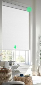 lot 1382 image: Smart Motorized Blinds with Remote Control, Blackout Roller Shades, Custom Smart Blinds with Valance, Cordless Electric Window Blinds & Automatic Shades(White,46 Wx72 H)