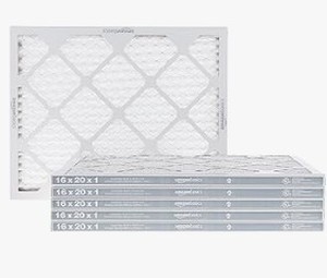 lot 1383 image: AmazonBasics Merv 8 Furnace AC Air Filter 16x20x1 in 6-Pack B0888ZTYFP 4 pack