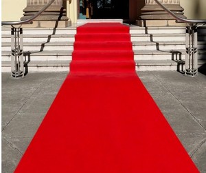 lot 1406 image: Preboun Red Carpet Runner 3.9 x 60 ft Wedding Party Hallway X003U6WAJV