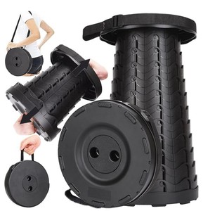 lot 1417 image: Fishboy 2-Pack Collapsible Stool 400lbs Max Weight Telescoping Folding Camping Stool