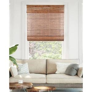 lot 1405 image: Bamboo curtain shades approximately 39 in wide