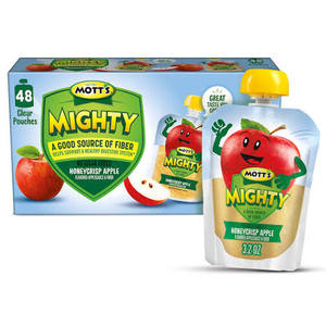 lot 1428 image: Mottfts Mighty Honeycrisp Apple Applesauce 12 Count 3.2 oz Pouches